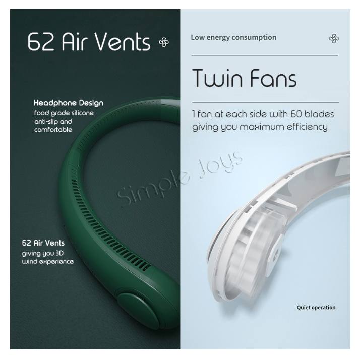 40 CARDS: Portable Neck Fan