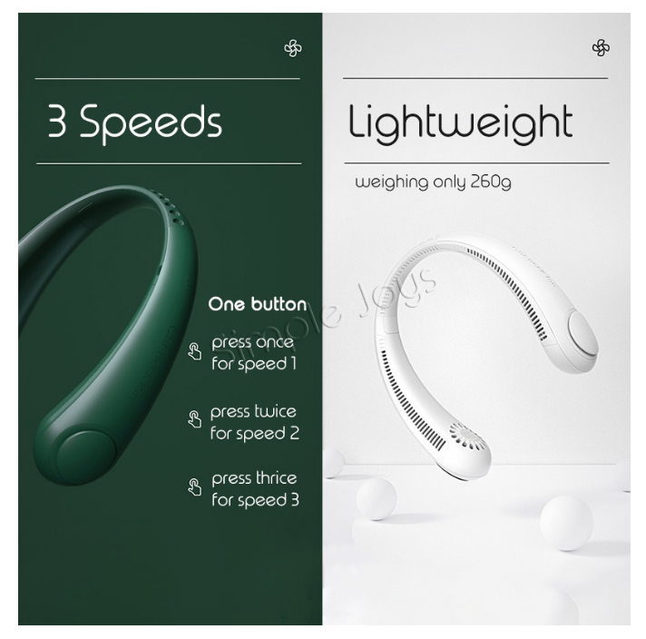 40 CARDS: Portable Neck Fan