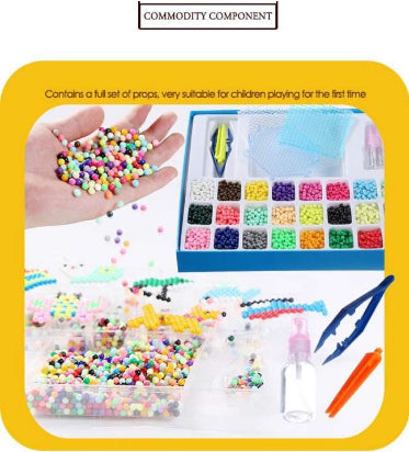 25 CARDS: 24 Colours 2400PCS AquaBeads Water Spray Magic DIY Puzzle Set