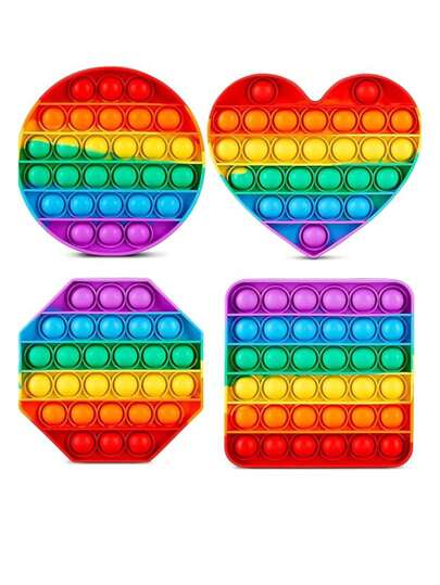 6 CARDS: Push Bubble Pop It Fidget Toy