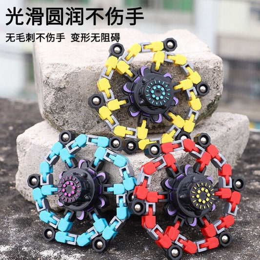 15 CARDS: Transformer Chain Robot Fidget Spinner