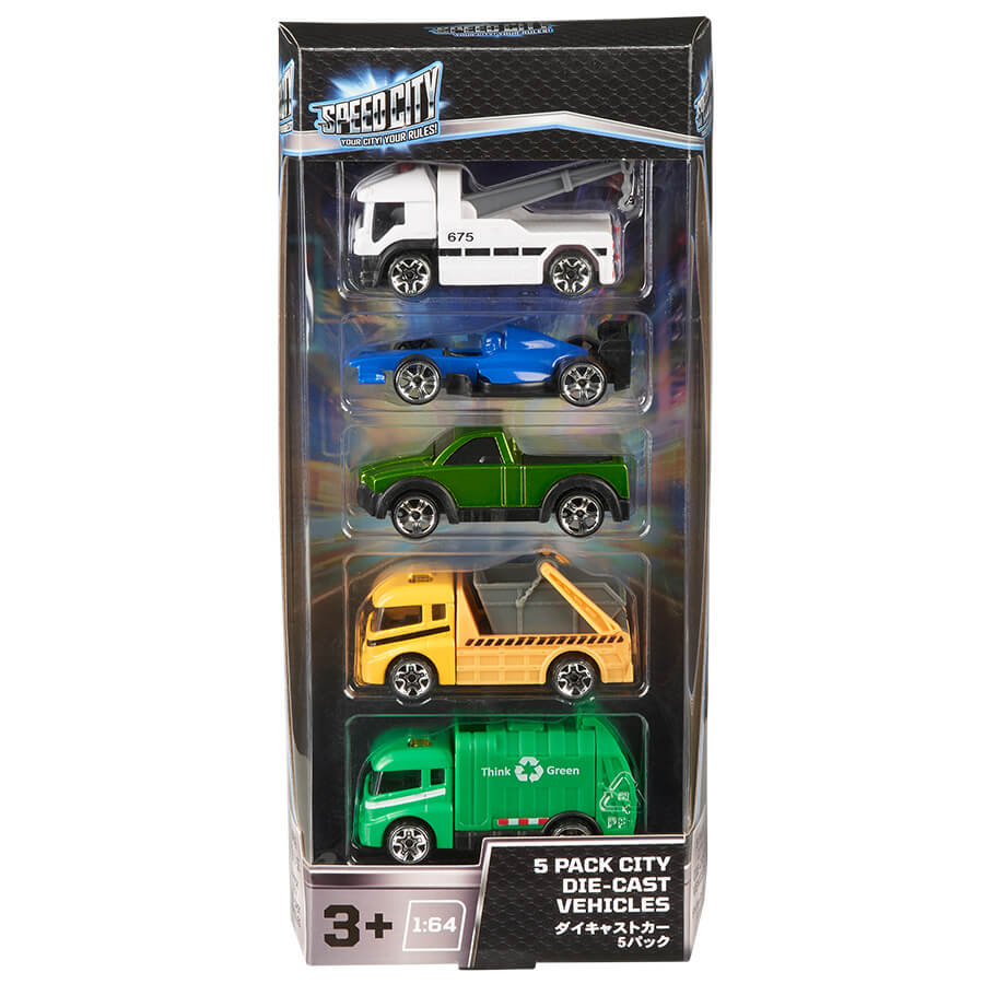 40 CARDS: 5 Pack City Die-Cast Vehicles