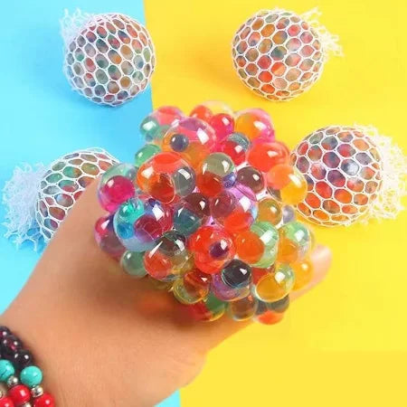8 CARDS: Squishy Mesh Ball - Small