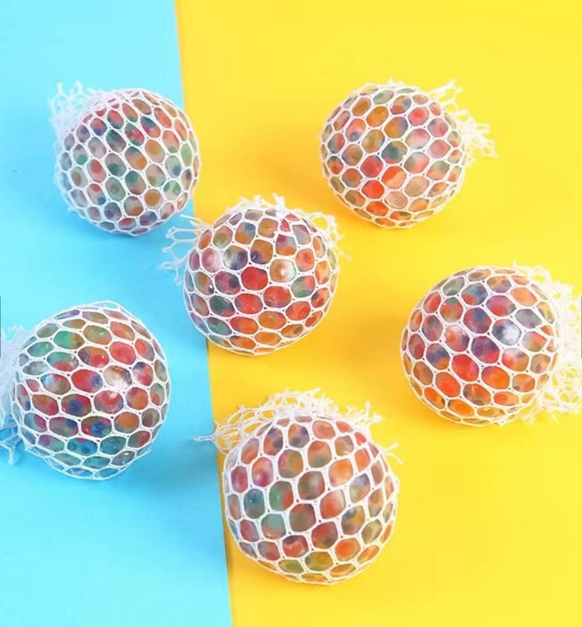 8 CARDS: Squishy Mesh Ball - Small