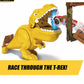 67 CARDS: Metal Machines T-Rex Attack Building Track Set with Mini Racing Car
