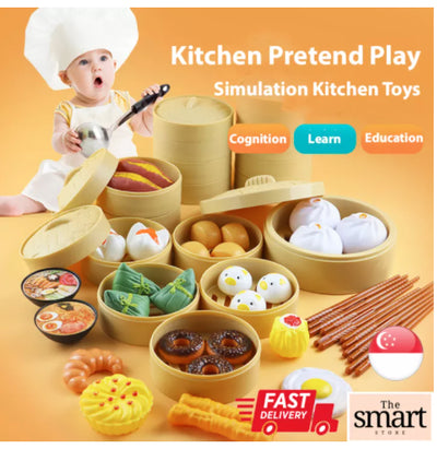 43 CARDS: Children Kitchen Pretend Play Toy Set