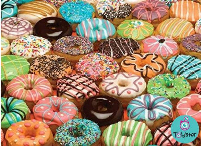 50 CARDS: Doughnuts 1000 Piece Jigsaw Puzzle